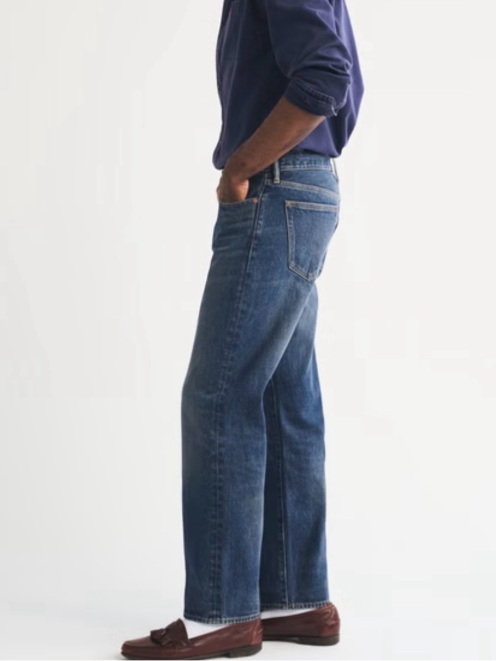 Classic Abercrombie & Fitch classic Straight-Leg Men’s Jeans - Dark Blue